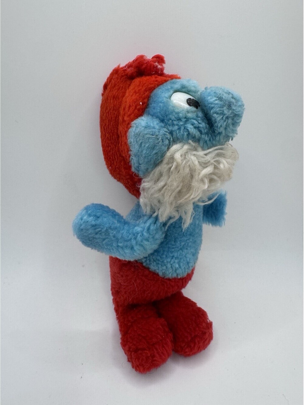 Vintage Papa Smurf 8” Plush Stuffed Animal 1981 Wallace Berrie & Co Peyo No Tag